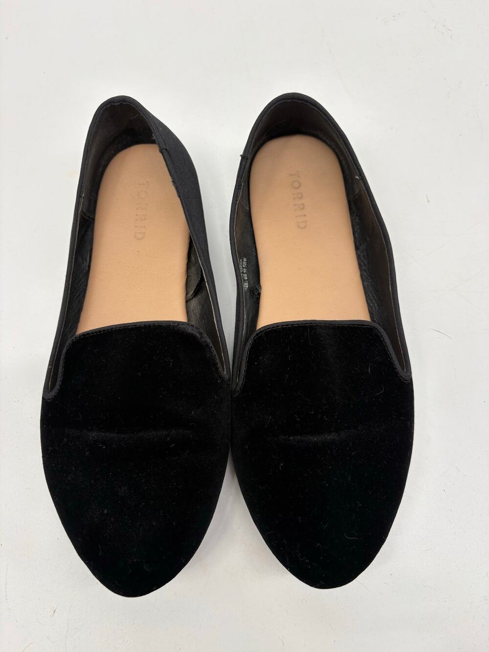 Torrid Black Velvet Venetian Loafer Flats Slip Ons Womens 10.5 WW
